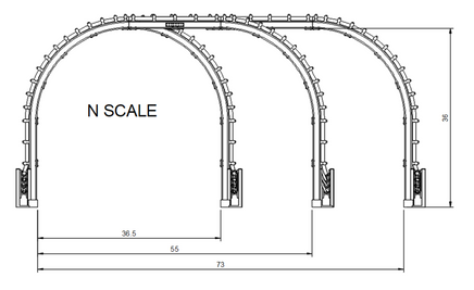 Ho610C – London Underground Cables Gantries N Scale Accessory