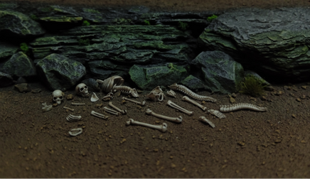 KOB - Basing Bits - Human Skeleton 1:56 Scale Medieval