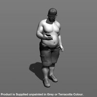 Large Male Bare Chested With Phone Figure