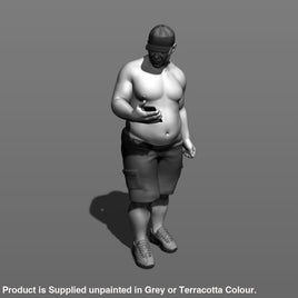 Large Male Bare Chested With Phone Figure
