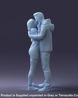 Young Kissing Couple Figure