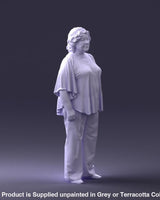 Stern Elderly Lady Arm Behind Back Figure