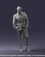 Bald Well Built Male In Suite Figure