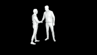 MM1091 2 Men Closing a deal shaking hands Figure