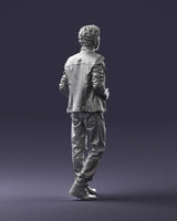 Trendy Young Teenager In Jacket And Trousers Figure