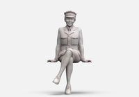 MM1154 WW2 RAF WAAF Sitting Figure