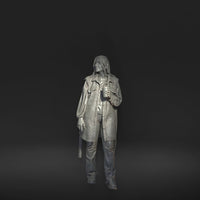 MM1184 In coat with Coffee Figure
