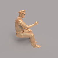 MM160A Male Bus/Train Driver With Beard and Hat Figure