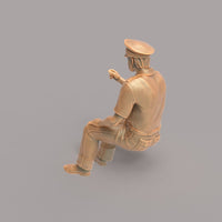 MM160A Male Bus/Train Driver With Beard and Hat Figure