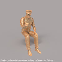 MM160A Male Bus/Train Driver With Beard and Hat Figure