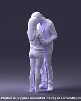 Young Teenagers Kissing Figure