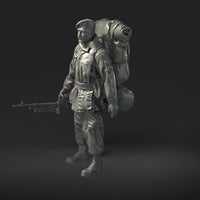 MM2053 Royal Marine With GPMG Figure