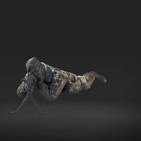 MM2054 Royal Marine prone with GPMG Figure