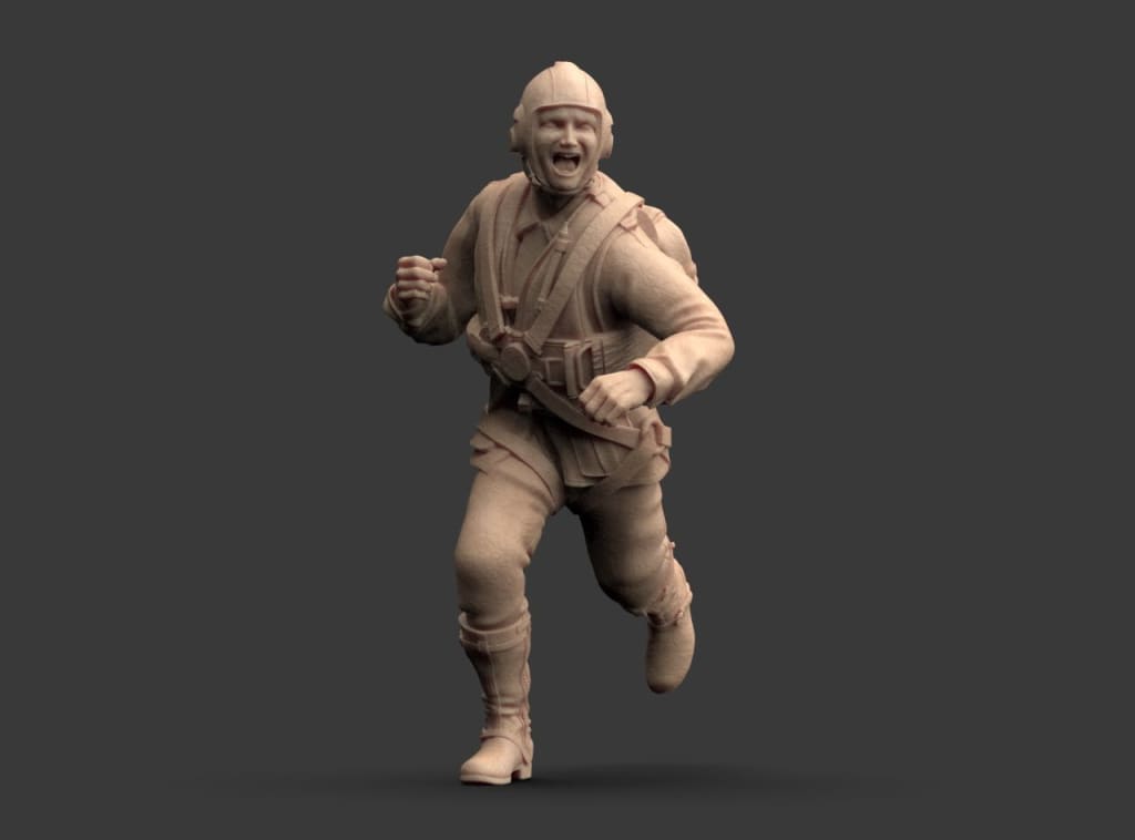 MM2079 Luftwaffe pilot running| Scale 3D