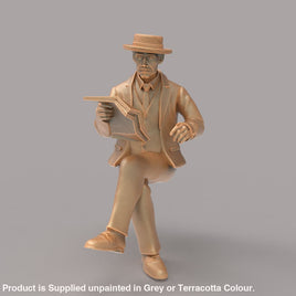MM2081 Man reading paper Figure