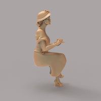 MM2086 Lady with Tea Cup Figure