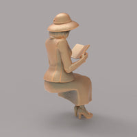 MM2087 Lady Reading Book Figure