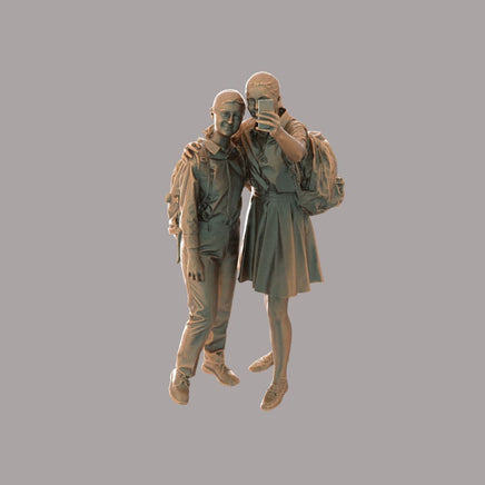 MM2102 2 School Girls selfie Figure