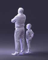 Father With Daughter Figure