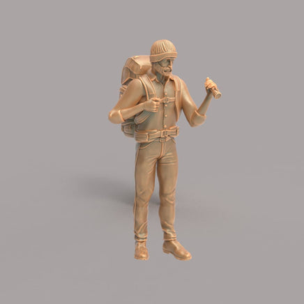 MM241B Male Hiker/Camping/Standing With Small Torch Figure