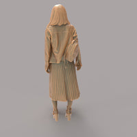 MM485 Very Smart Young lady in Jacket with Handbag Figure
