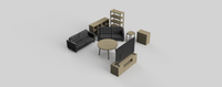 MM5003 - Household Furniture Pack B OO Scale Scale Model