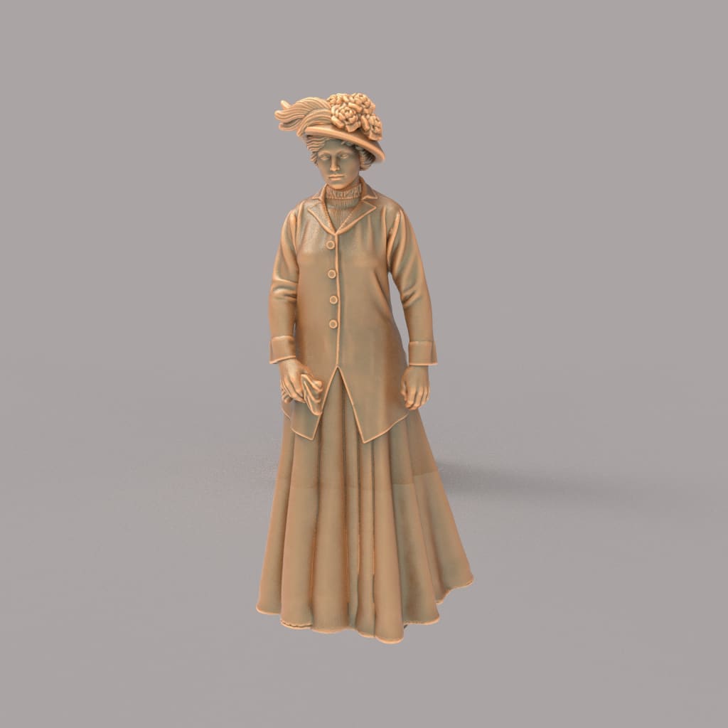 MM622A Edwardian/Victorian Female Figure| Scale 3D