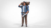 Male Hiker With Binos And Map Mm633 Figure