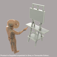 MM642 Bob Ross-Painter-Artist and Easel Figure