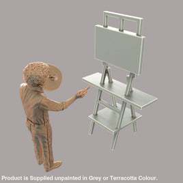 MM642 Bob Ross-Painter-Artist and Easel Figure