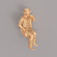 MM930D Edwardian/Victorian Male Sitting Drinking Tea Figure