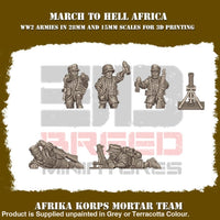 MTH WW2 Africa Korps Mortar Team 28mm 1:56 Figure