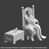 NCM017 Medieval warrior Bishop - sitting Medieval Figure