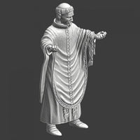 NCM054 Medieval Priest blessing his followers Medieval Figure