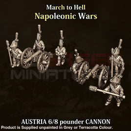 NWA Napoleonic Austrian Cannon 6/8 lb And Crew 15mm Figure