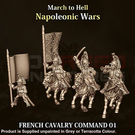 NWF Napoleonic French Cavalry Command 01 15mm Figure