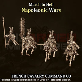 NWF Napoleonic French Cavalry Command 03 15mm Figure