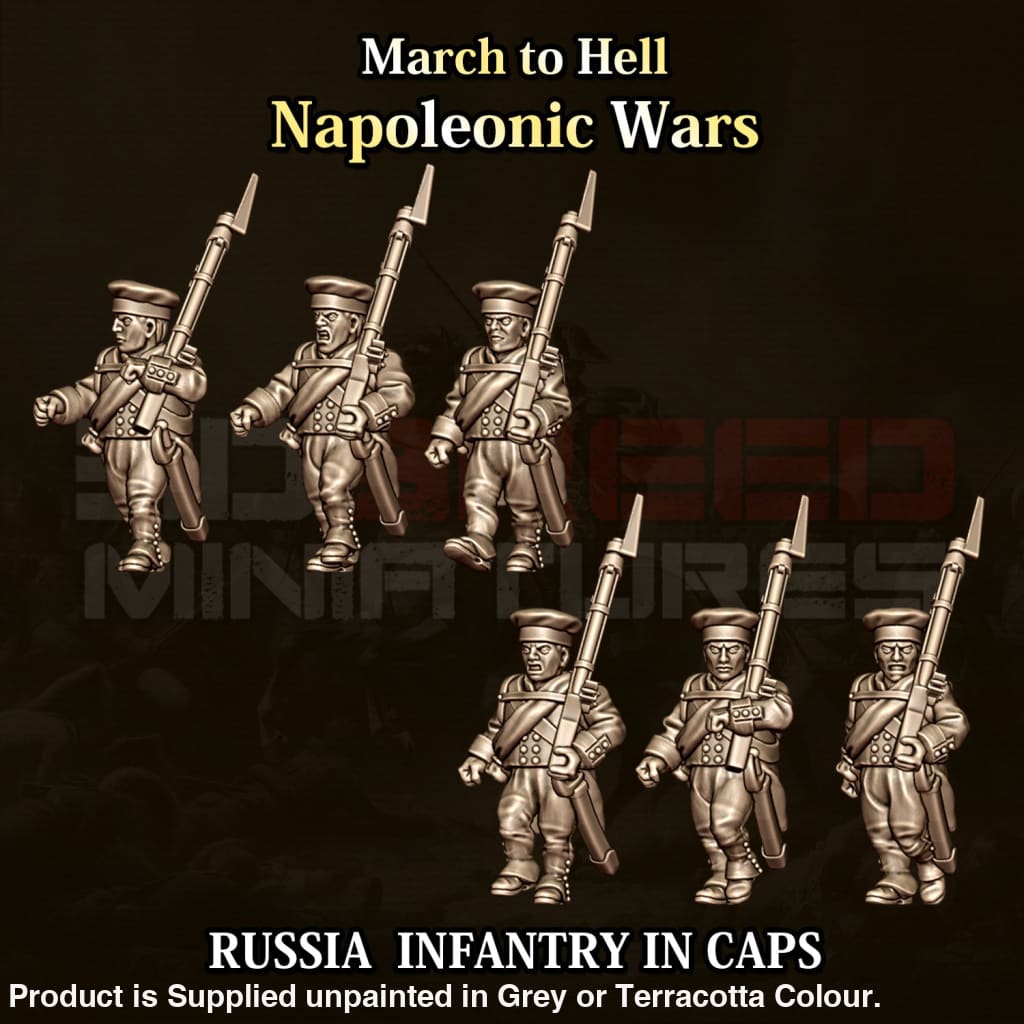 NWR Napoleonic Russian Infantry in Caps| Scale 3D