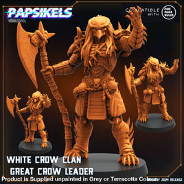 PAPSIKELS: White Crow Clan Great Crow Leader Sci-fi
