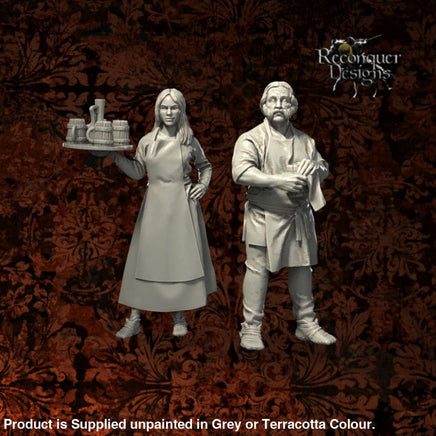 REM0061 Medieval Bar Keeper and Wife Medieval