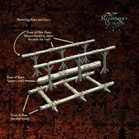 REM0062 Medieval Battering Ram and Christian Crew 28mm 1:56 Medieval