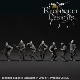 REM0140 Dismounted late 14th Century men at arms Medieval