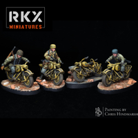 RKX5045A Fallschirmjager Motorbikes x 5 Figure