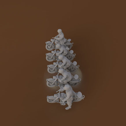 RKX5045A Fallschirmjager Motorbikes x 5 Figure