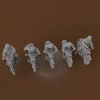 RKX5045A Fallschirmjager Motorbikes x 5 Figure