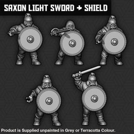 SM001 Saxon Light Sword & Shield Units Figure