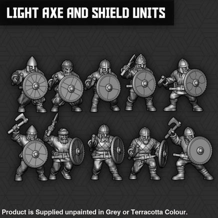 SM038 Viking Light Axe & Shield Units Figure