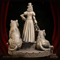 Susan and her tigers Umbra and Lux Medieval